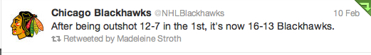 Blackhawks Tweet