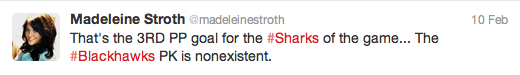 Sharks PP Tweet